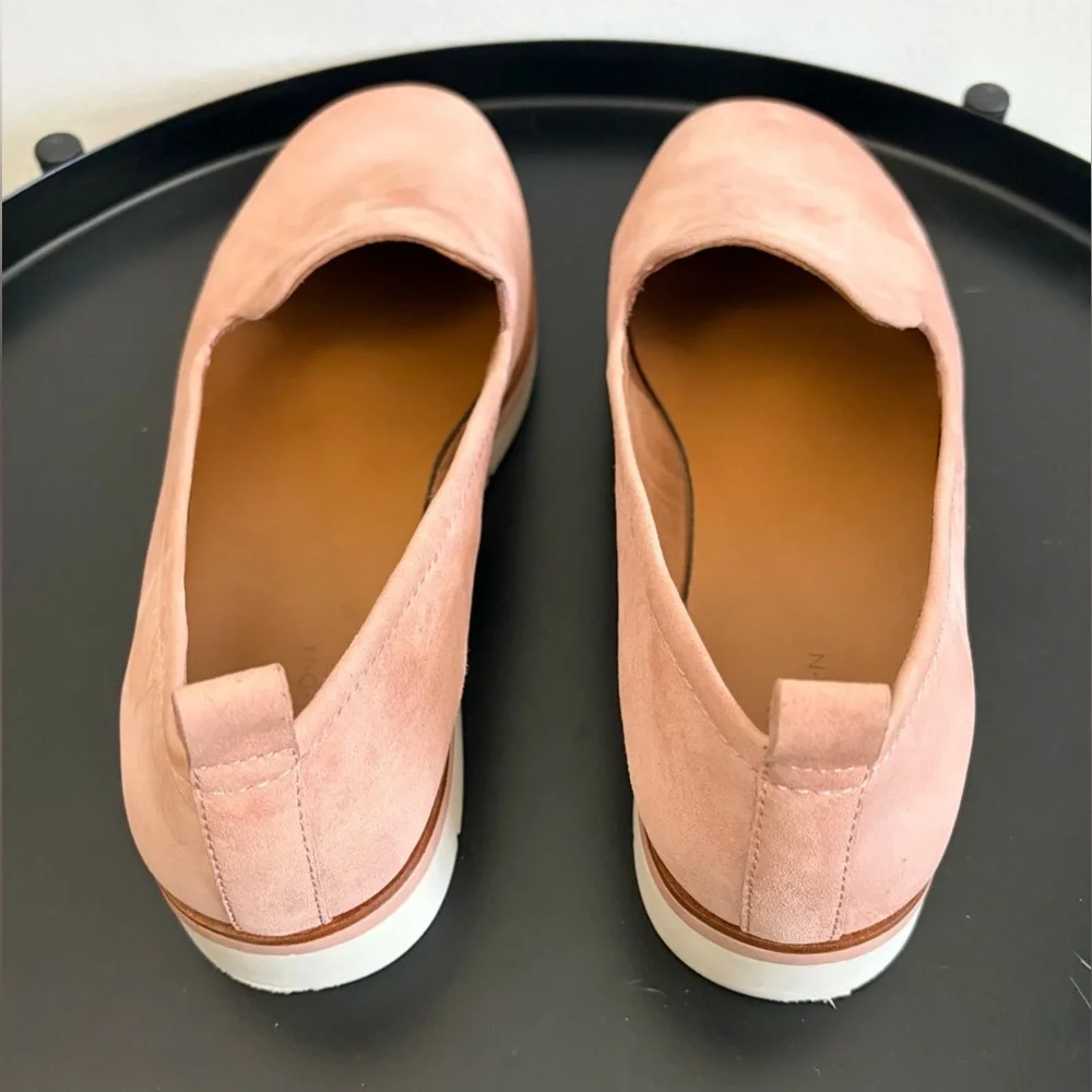 Caslon  Dusty Pink Suede Slip-On Loafers: Cnhadley-Lea